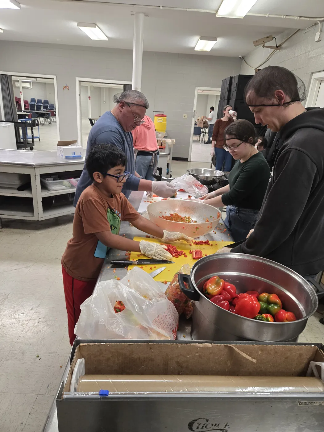A volunteer in the St. Francis soup kitchen on Market Street, Allison Hill