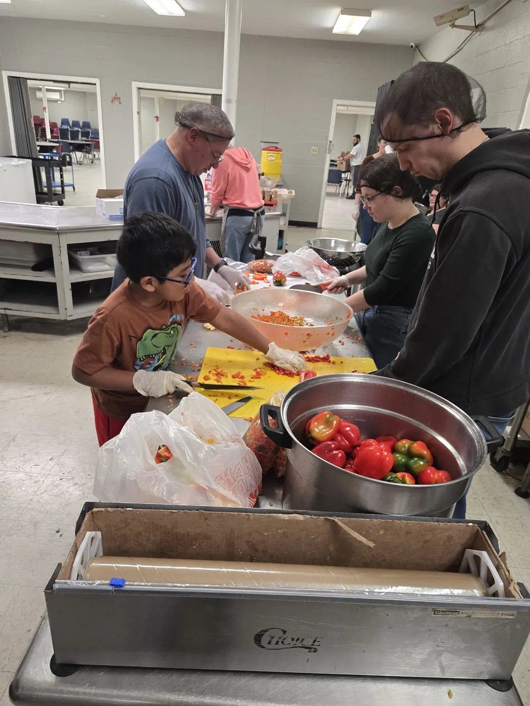 A volunteer in the St. Francis soup kitchen on Market Street, Allison Hill