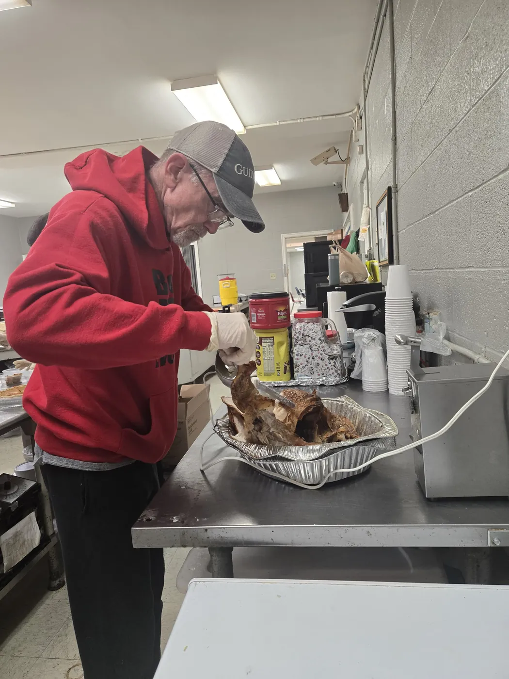 A volunteer in the St. Francis soup kitchen on Market Street, Allison Hill