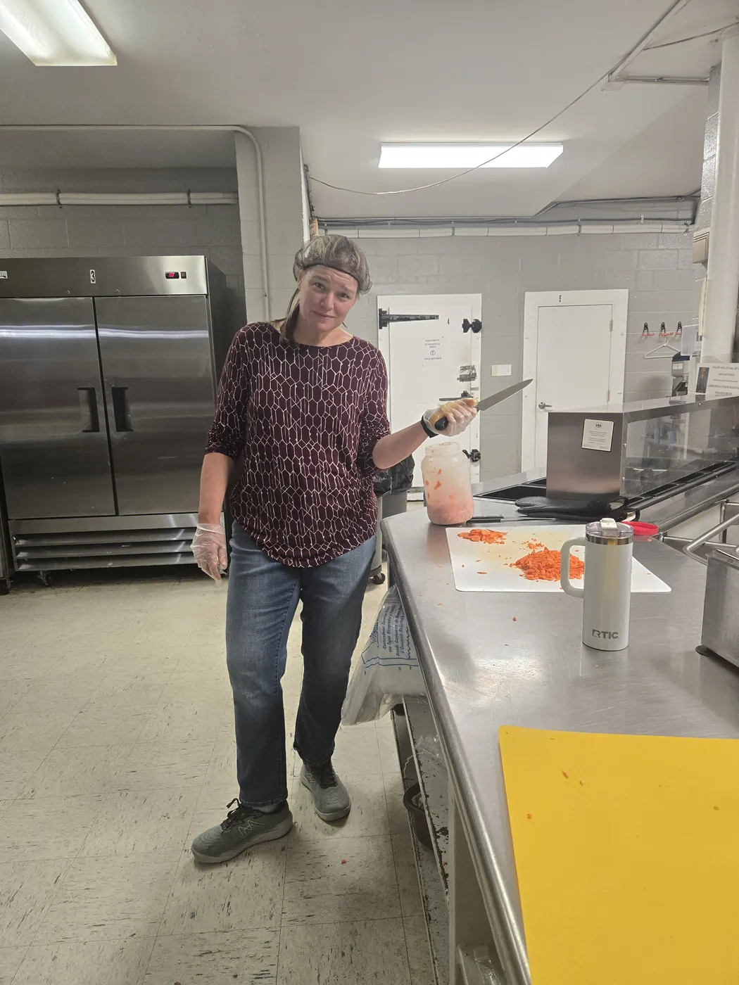 A volunteer in the St. Francis soup kitchen on Market Street, Allison Hill