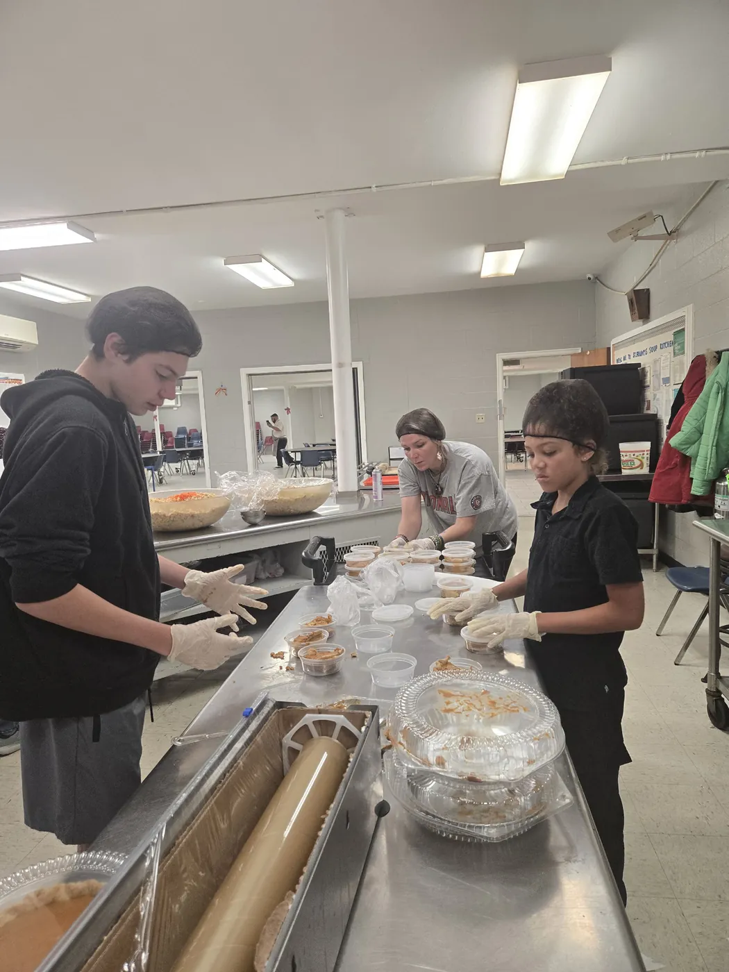 A volunteer in the St. Francis soup kitchen on Market Street, Allison Hill