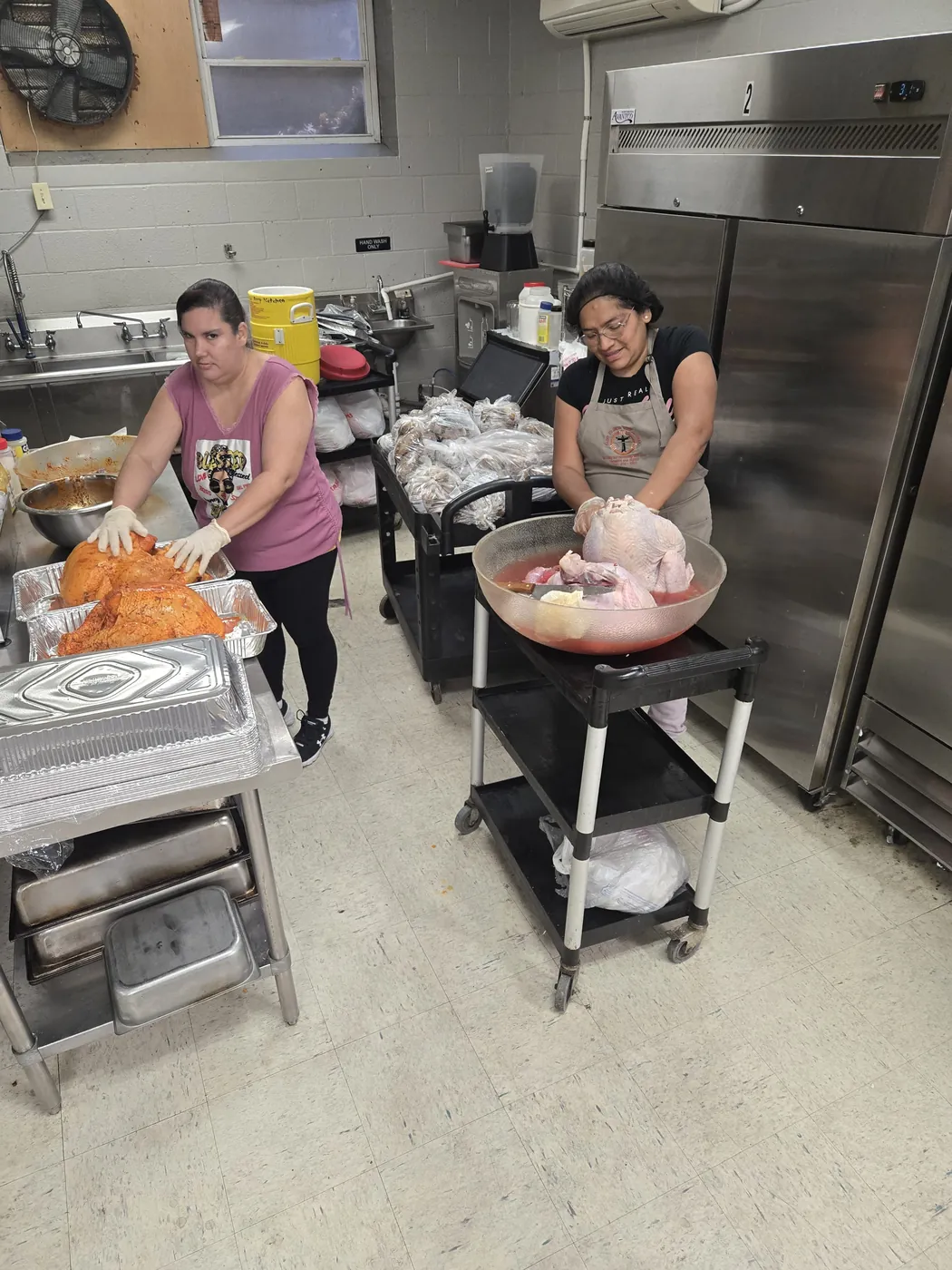 A volunteer in the St. Francis soup kitchen on Market Street, Allison Hill
