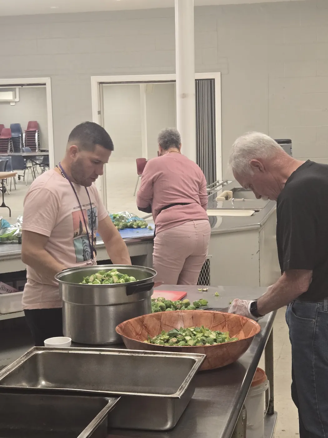 A volunteer in the St. Francis soup kitchen on Market Street, Allison Hill