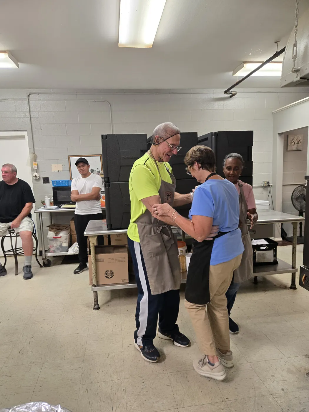 A volunteer in the St. Francis soup kitchen on Market Street, Allison Hill