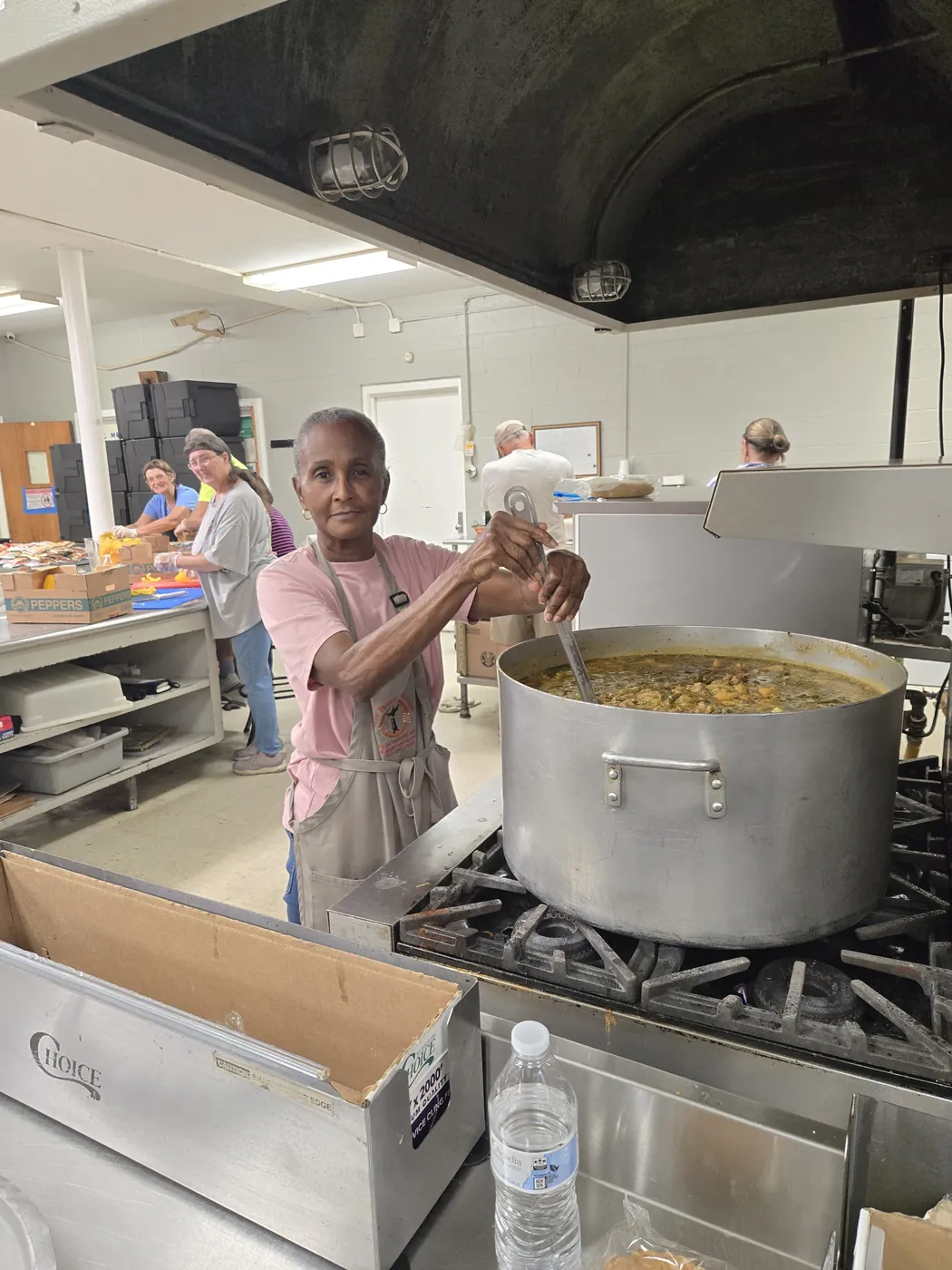 A volunteer in the St. Francis soup kitchen on Market Street, Allison Hill