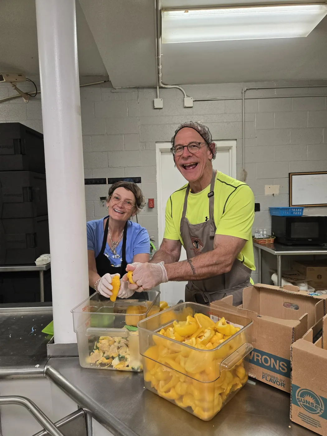 A volunteer in the St. Francis soup kitchen on Market Street, Allison Hill