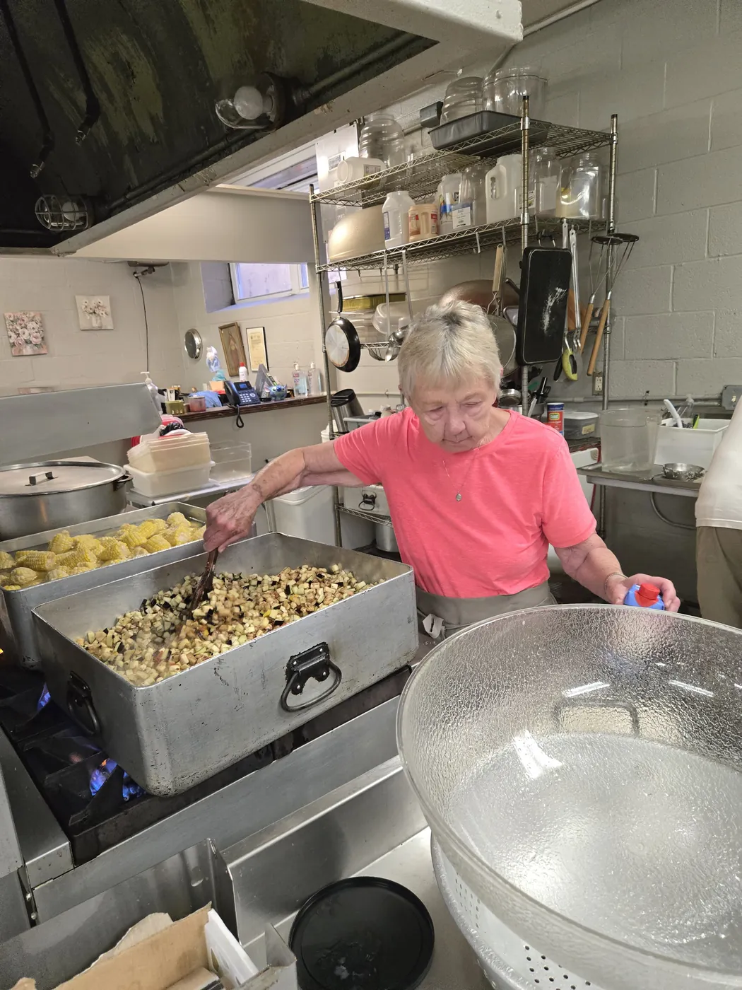 A volunteer in the St. Francis soup kitchen on Market Street, Allison Hill