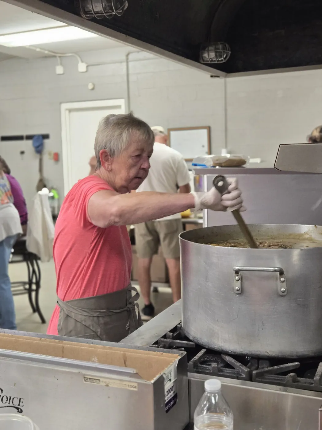 A volunteer in the St. Francis soup kitchen on Market Street, Allison Hill