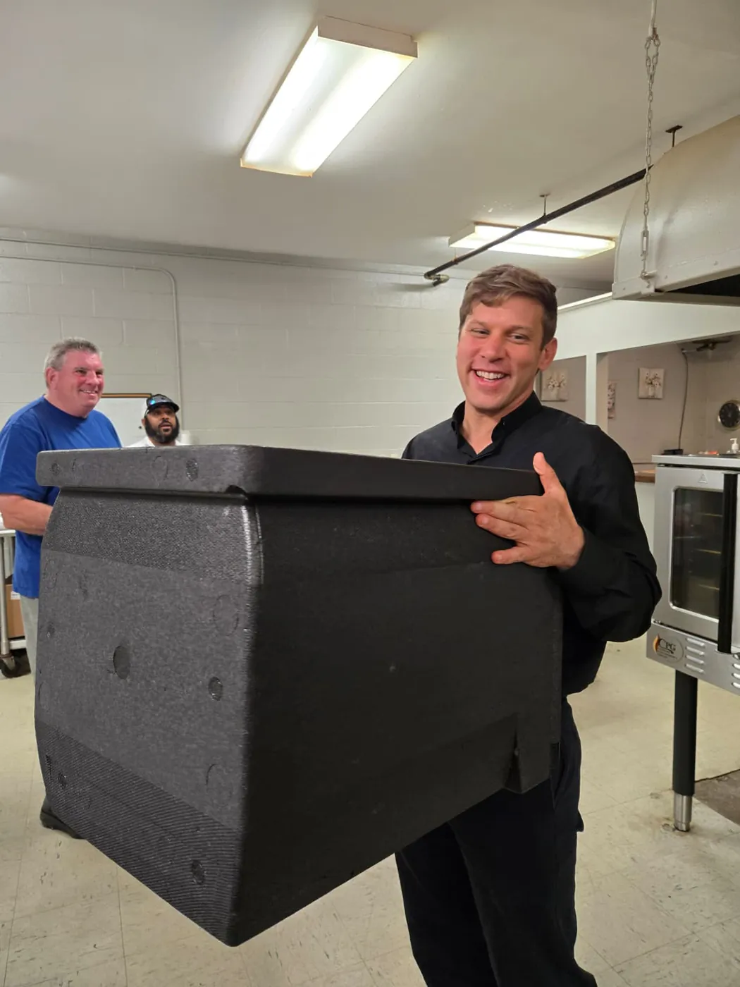 A volunteer in the St. Francis soup kitchen on Market Street, Allison Hill