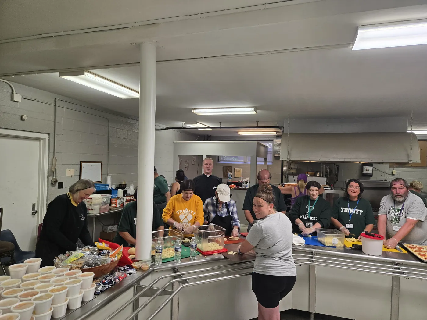 A volunteer in the St. Francis soup kitchen on Market Street, Allison Hill