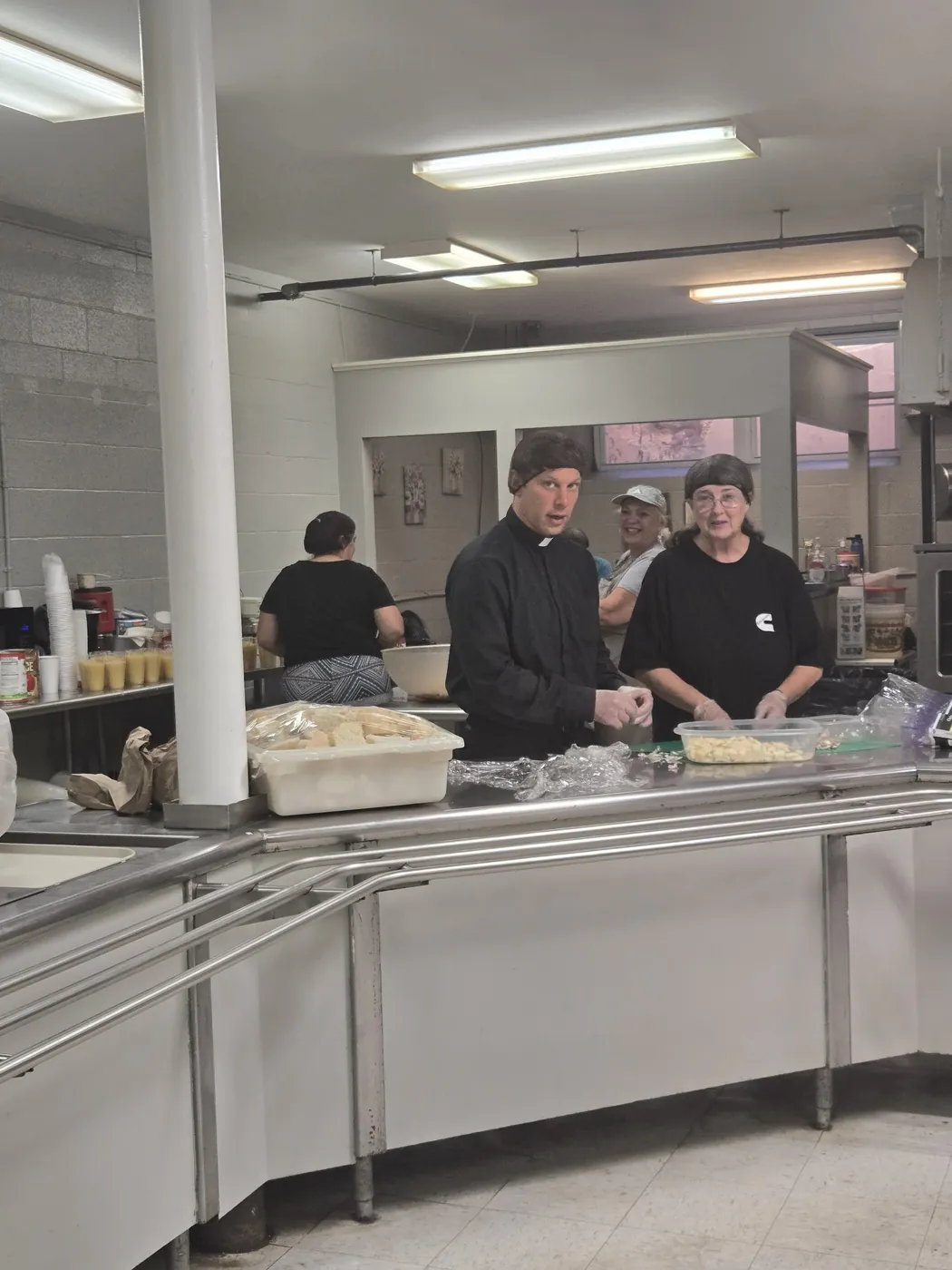 A volunteer in the St. Francis soup kitchen on Market Street, Allison Hill