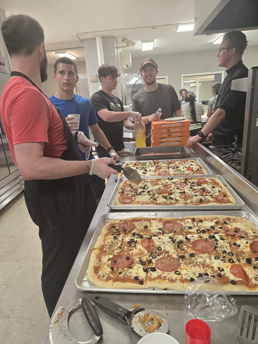 A volunteer in the St. Francis soup kitchen on Market Street, Allison Hill