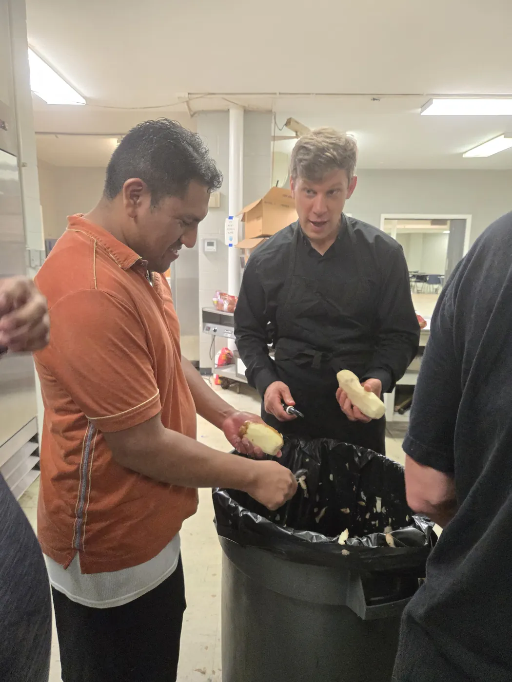 A volunteer in the St. Francis soup kitchen on Market Street, Allison Hill