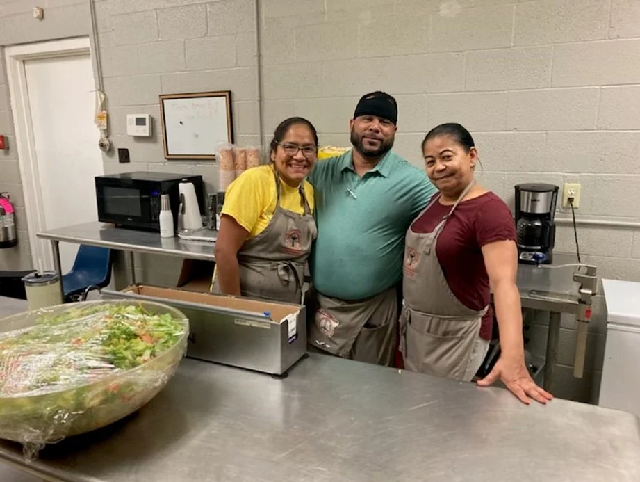Daisy, Luis and Laura at the St. Francis Soup Kitchen